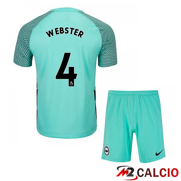 Maglia Brentford FC (WEBSTER 4) Bambino Seconda Verde 2021/22