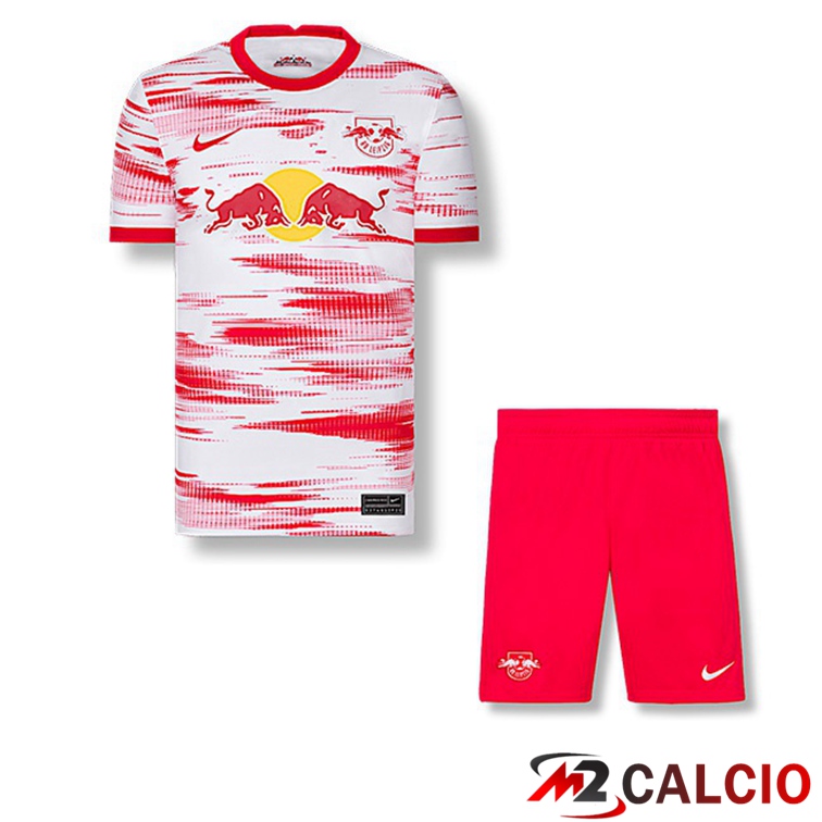 Maglia RB Leipzig Bambino Prima Rosso/Bianco 2021/22