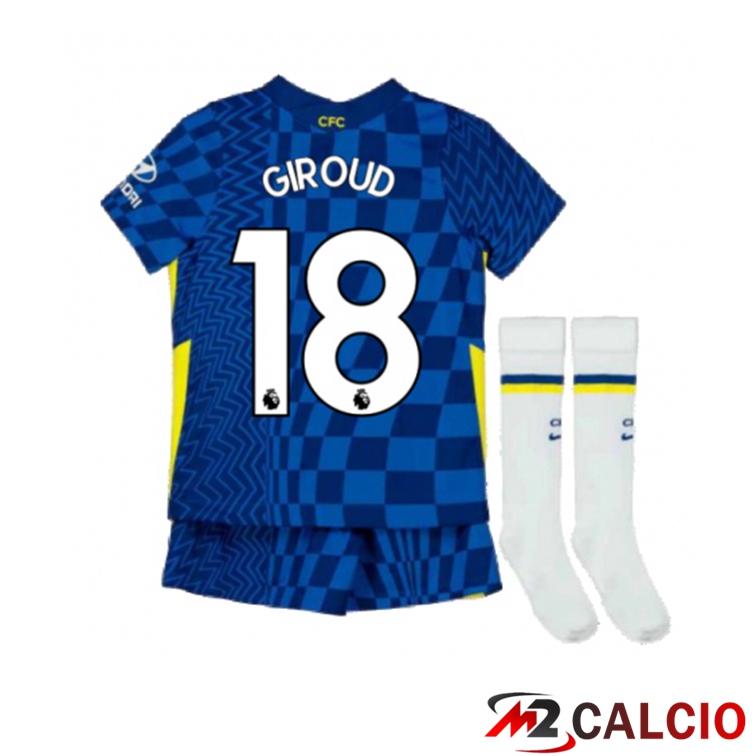 Maglia FC Chelsea (GIROUD 18) Bambino Prima Blu 2021/2022
