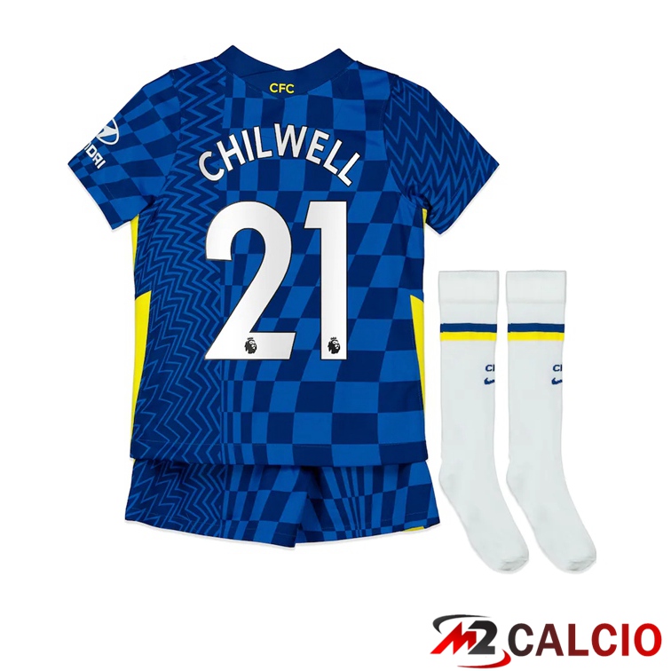 Maglia FC Chelsea (CHILWELL 21) Bambino Prima Blu 2021/2022