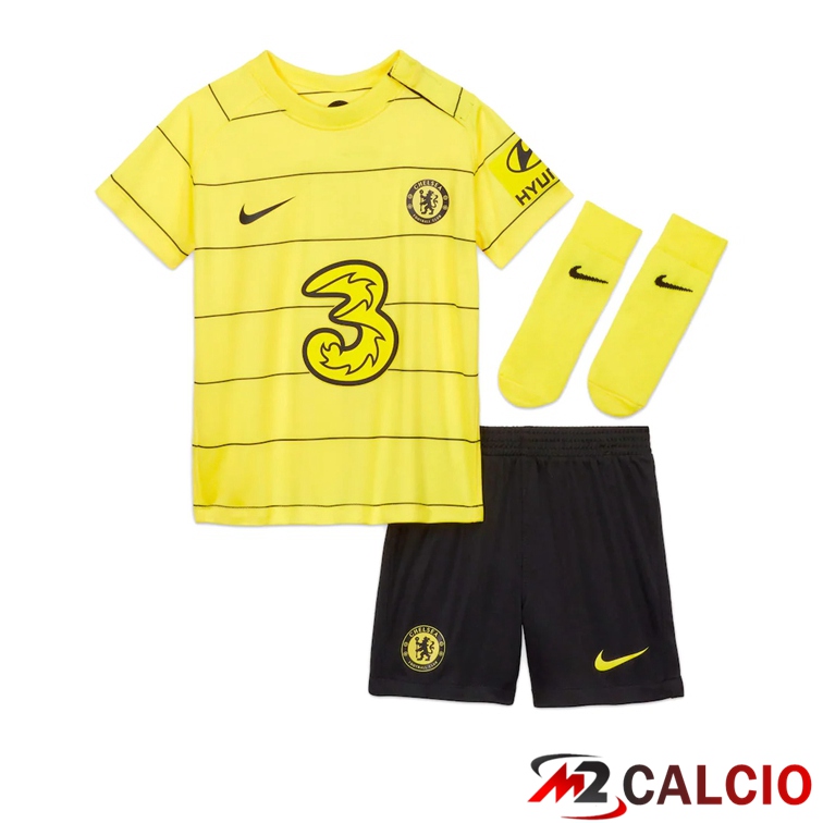 Maglie Calcio FC Chelsea Bambino Seconda Giallo 2021/2022