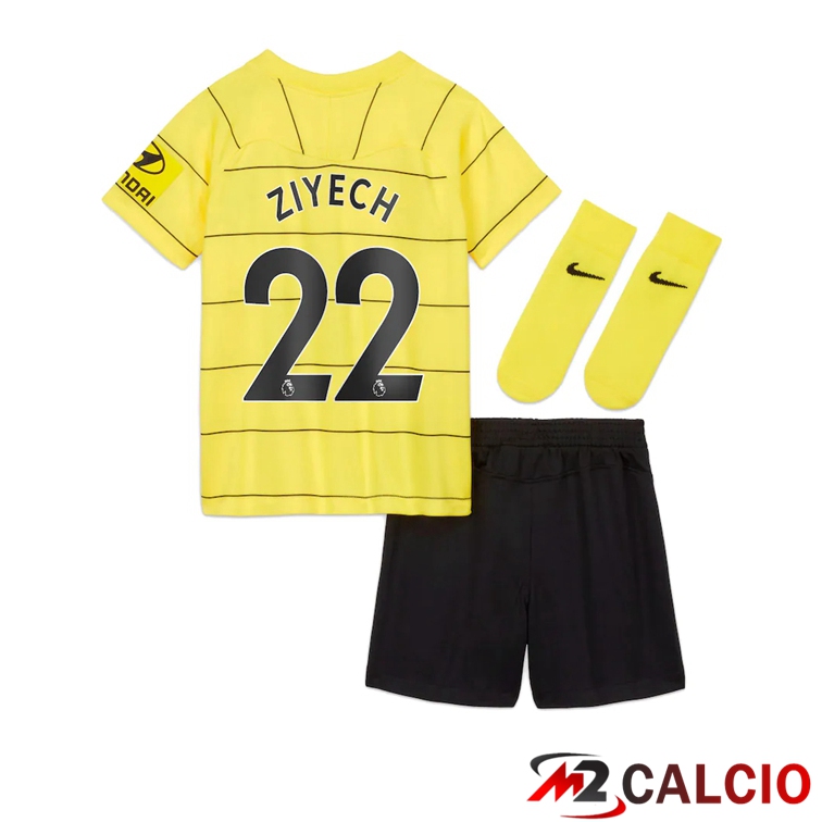 Maglia FC Chelsea (ZIYECH 22) Bambino Seconda Giallo 2021/2022