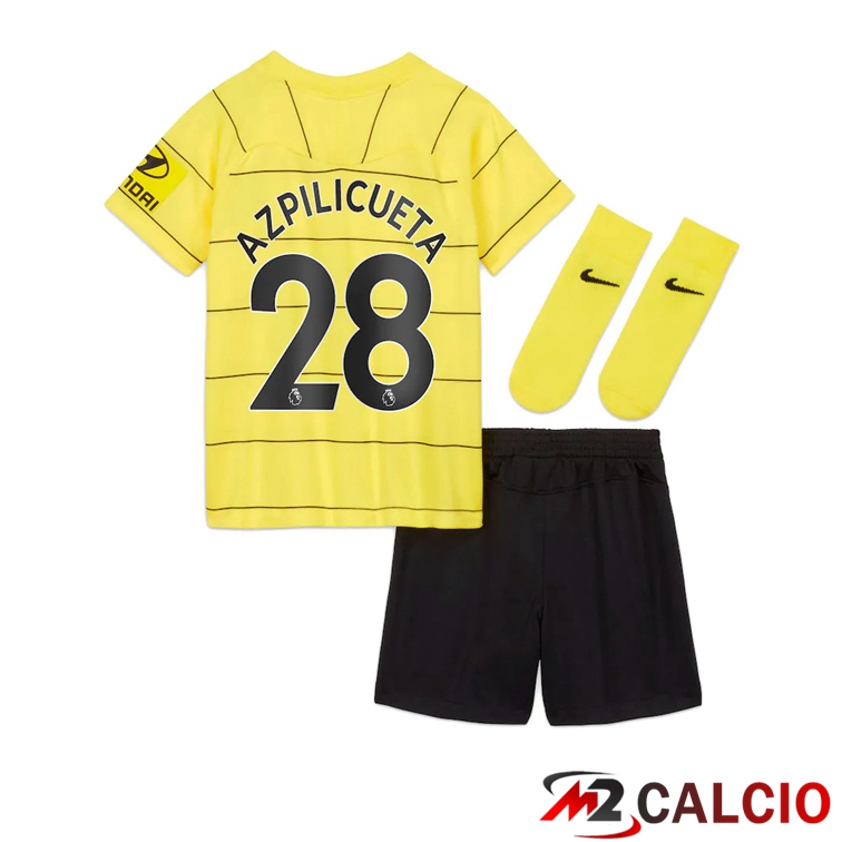 Maglia FC Chelsea (AZPILICUETA 28) Bambino Seconda Giallo 2021/2022