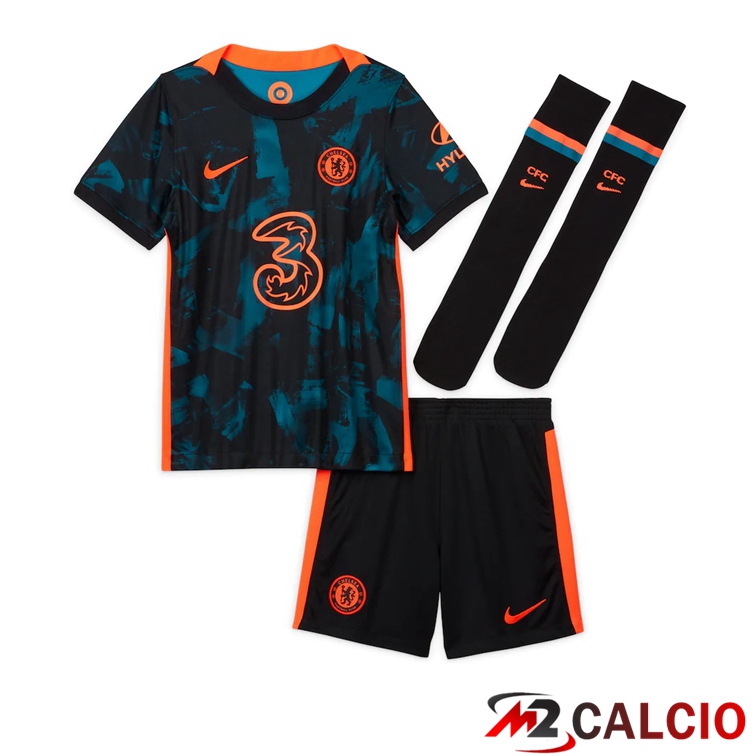 Maglie Calcio FC Chelsea Bambino Terza Verde/Nero 2021/2022