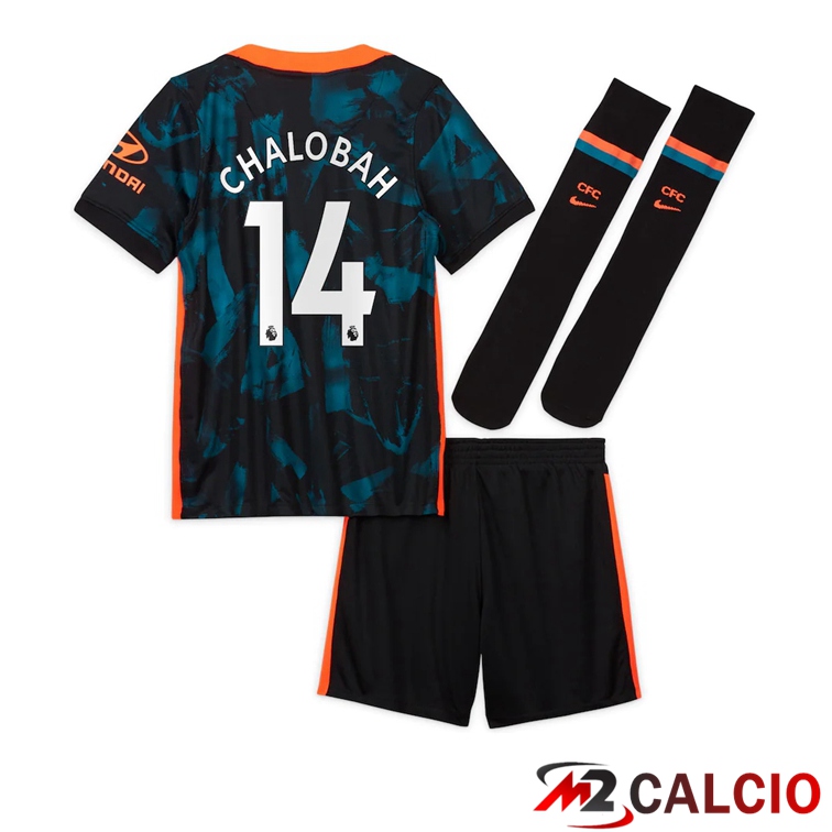 Maglia FC Chelsea (Chalobah 14) Bambino Terza Verde/Nero 2021/2022