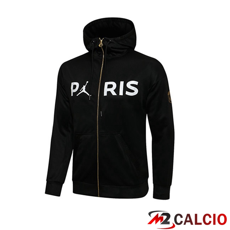 Giacca Con Cappuccio Jordan PSG Nero Bianco 2021/2022