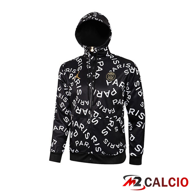 Giacca Con Cappuccio Jordan PSG Bianco Nero 2021/2022