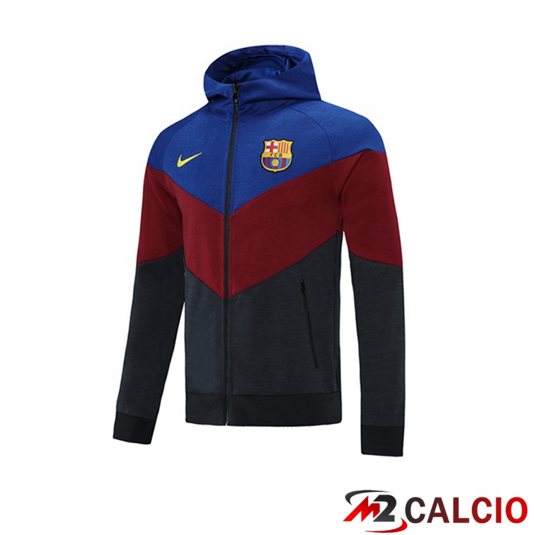 Giacca Con Cappuccio FC Barcellona Blu Rosso Nero 2021/2022