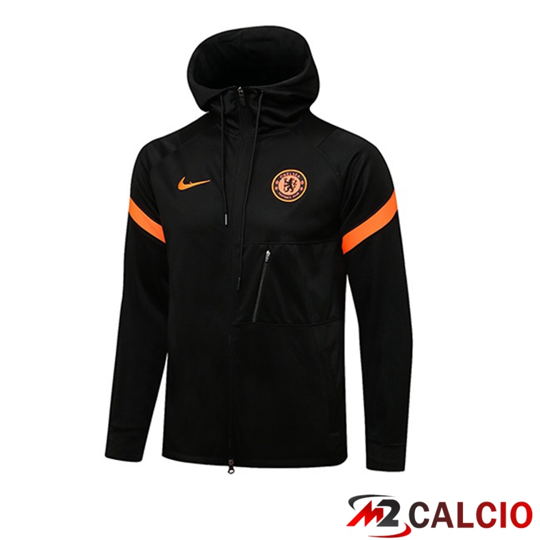 Giacca Con Cappuccio FC Chelsea Nero 2021/2022