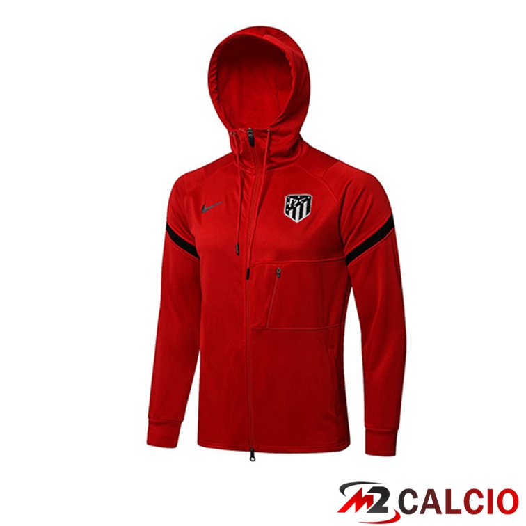 Giacca Con Cappuccio Atletico Madrid Rosso 2021/2022