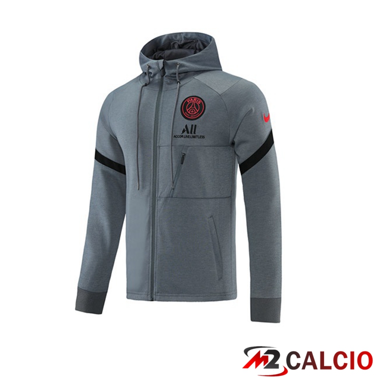 Giacca Con Cappuccio Jordan PSG Grigio 2021/2022