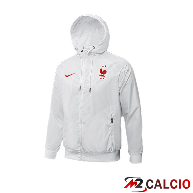 Giacca Con Cappuccio Francia Bianco 2021/2022