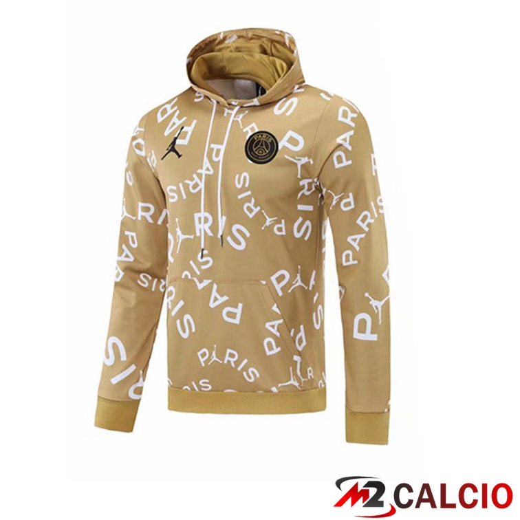 Giacca Con Cappuccio Jordan PSG Giallo 2021/2022
