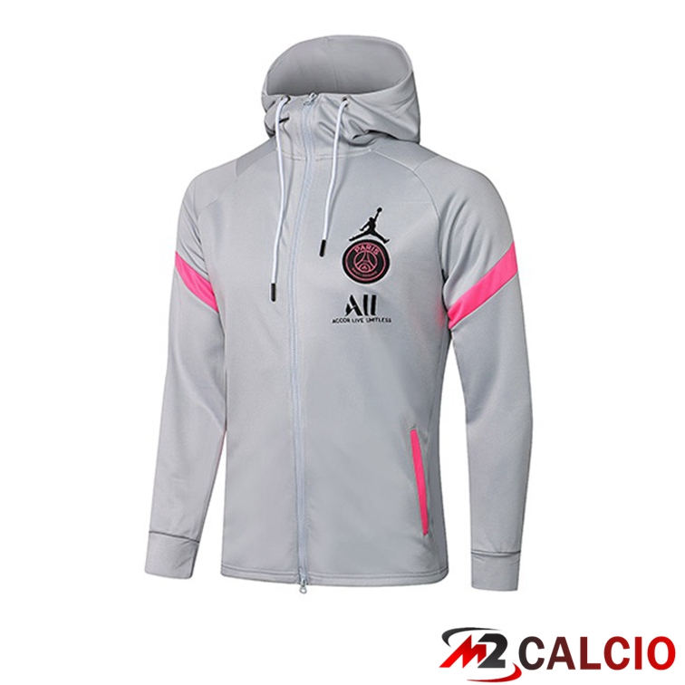 Giacca Con Cappuccio Jordan PSG Grigio Clair 2021/2022