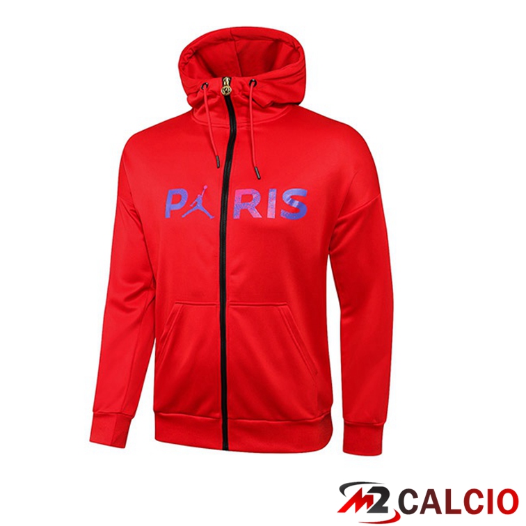 Giacca Con Cappuccio Jordan PSG Rosso 2021/2022
