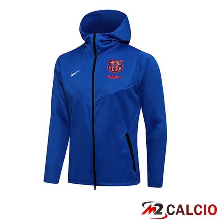 Giacca Con Cappuccio FC Barcellona Blu 2021/2022