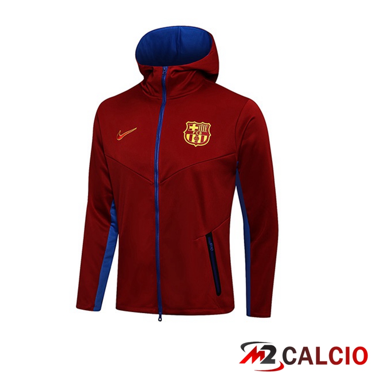Giacca Con Cappuccio FC Barcellona Rosso 2021/2022