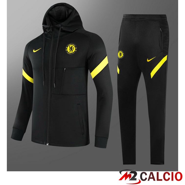 Giacca Con Cappuccio Tuta Bambino FC Chelsea Nero 2021/2022