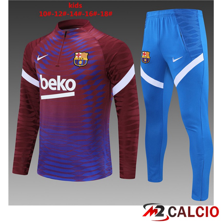 Tuta Calcio Bambino FC Barcellona Rosso Blu 2021/2022