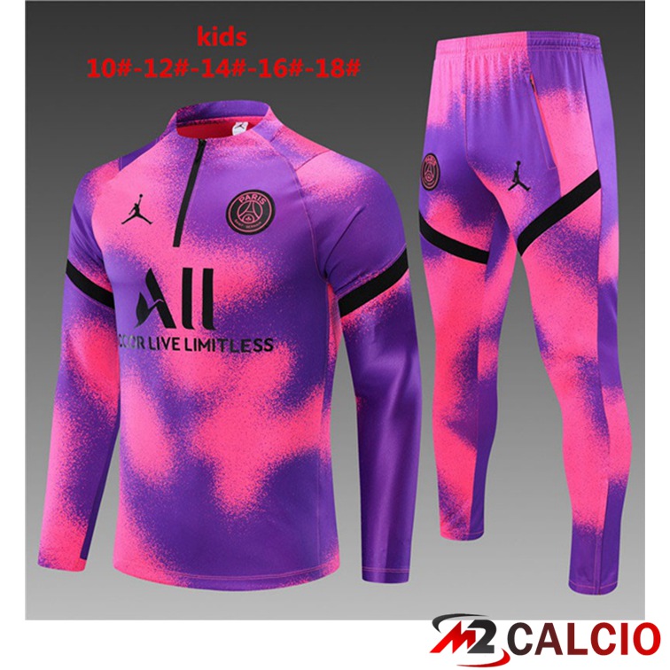 Tuta Calcio Bambino Jordan PSG Viola 2021/2022