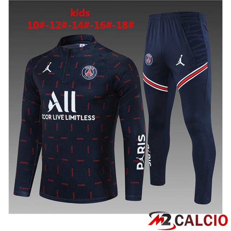 Tuta Calcio Bambino Jordan PSG Blu Reale 2021/2022