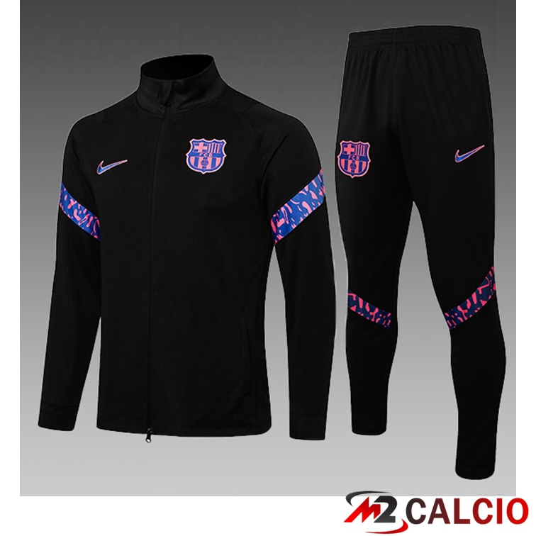 Tuta Calcio Bambino - Giacca FC Barcellona Nero 2021/2022