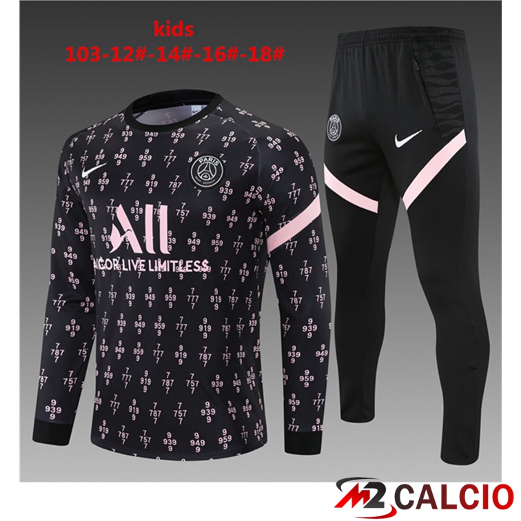 Tuta Calcio Bambino Paris PSG Nero 2021/2022