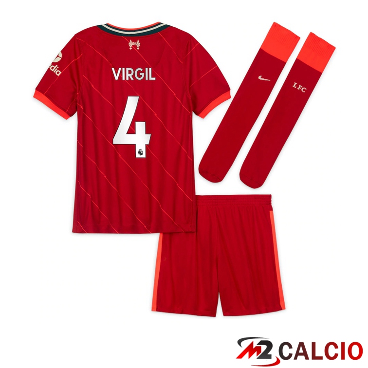 Maglia FC Liverpool (VIRGIL 4) Bambino Prima Rosso 2021/2022
