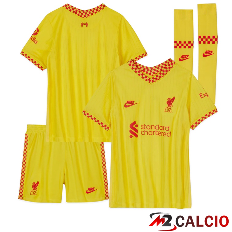 Maglie Calcio FC Liverpool Bambino Terza Giallo 2021/2022