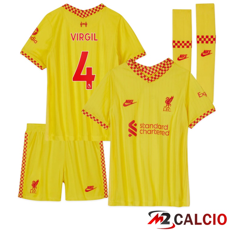 Maglia FC Liverpool (VIRGIL 4) Bambino Terza Giallo 2021/2022