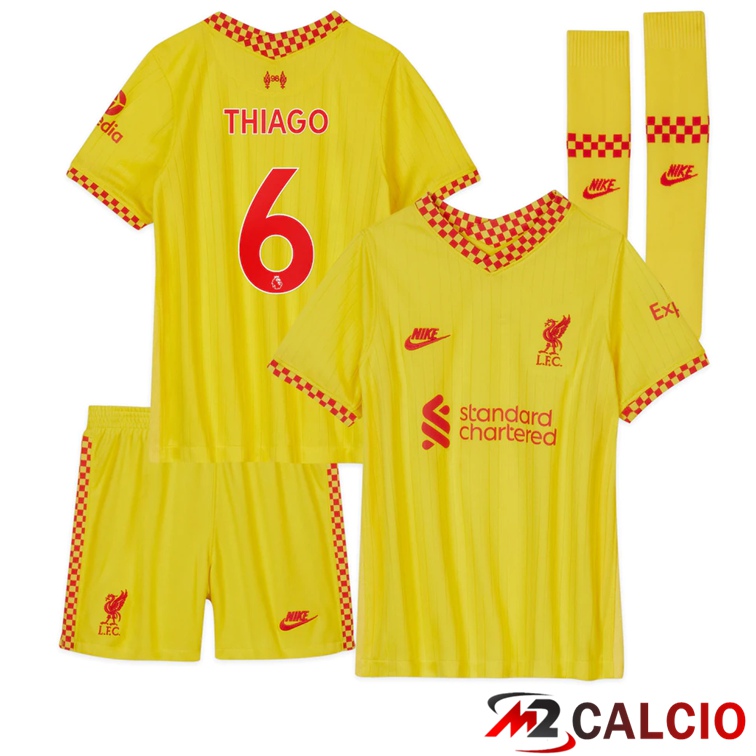 Maglia FC Liverpool (THIAGO 6) Bambino Terza Giallo 2021/2022