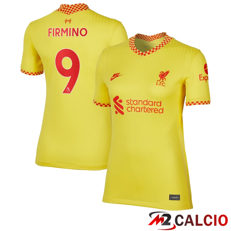 Maglia FC Liverpool (FIRMINO 9) Donna Terza Giallo 2021/2022