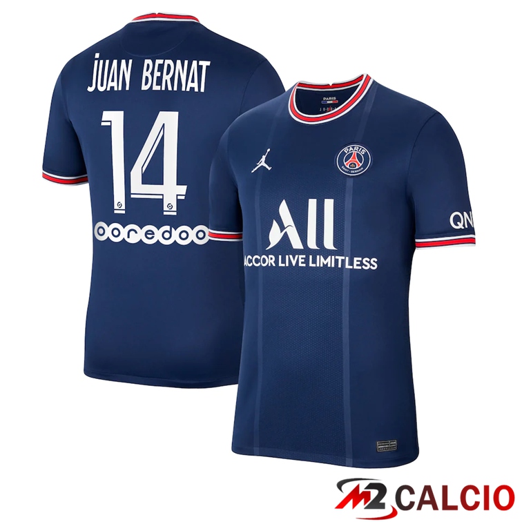 Maglia Paris PSG (Juan Bernat 14) Prima Blu 2021/2022