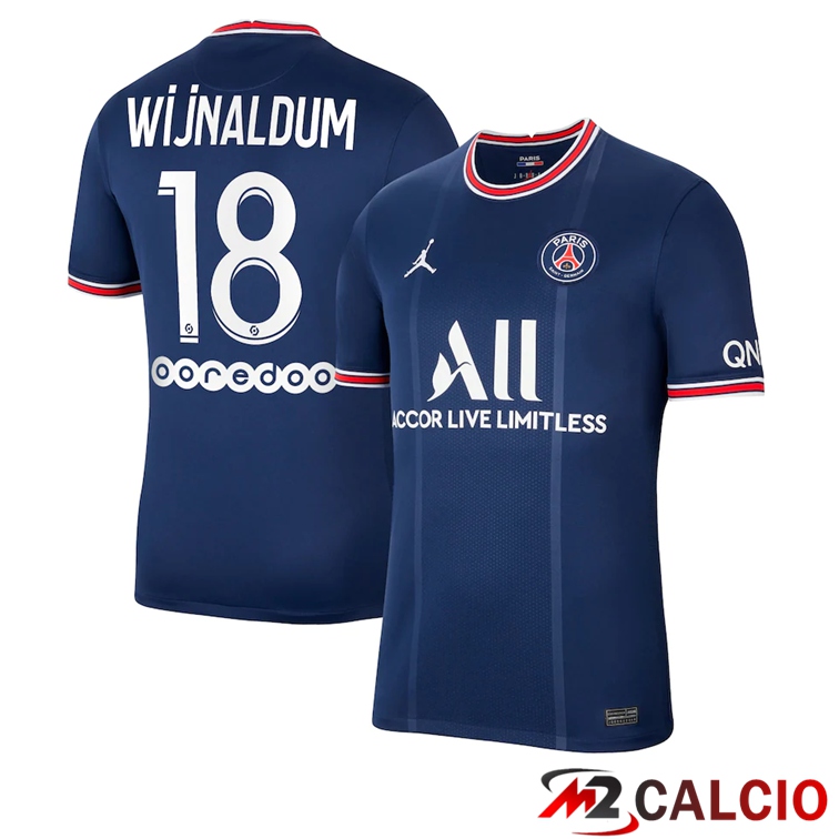Maglia Paris PSG (WIJNALDUM 18) Prima Blu 2021/2022