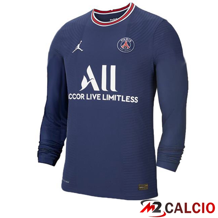 Maglia Paris PSG Prima Manica Lunga Blu 2021/2022