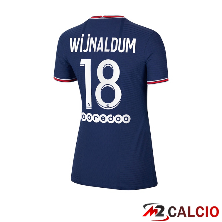 Maglia Paris PSG（Wijnaldum 18）Donna Prima Blu 2021/2022