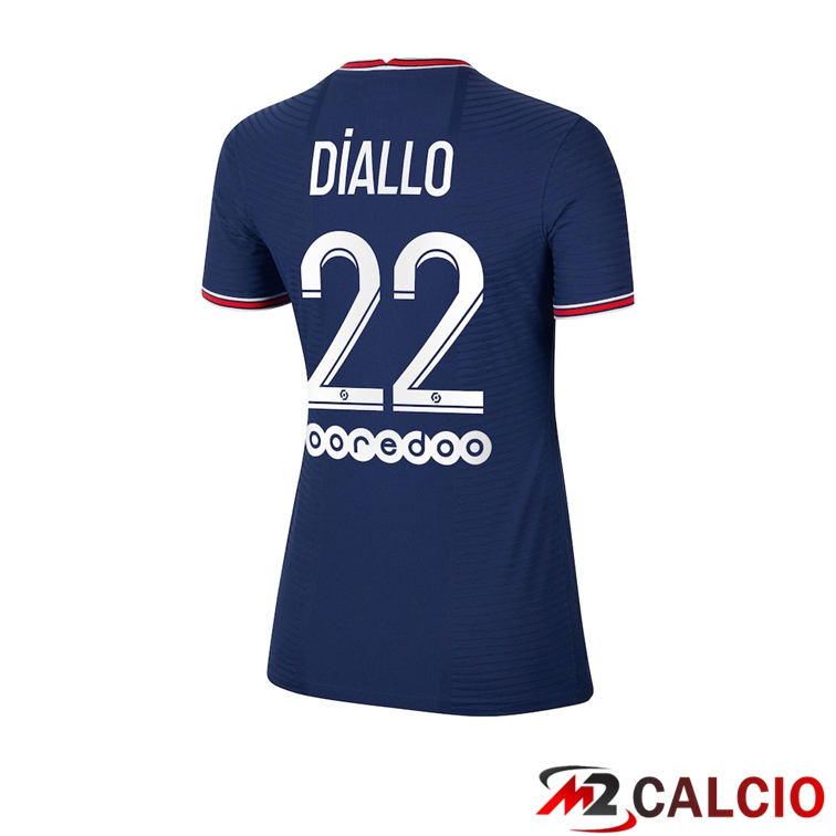 Maglia Paris PSG（Diallo 22）Donna Prima Blu 2021/2022