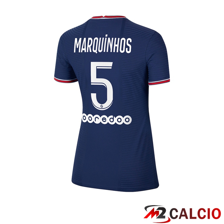 Maglia Paris PSG（Marquinhos 5）Donna Prima Blu 2021/2022