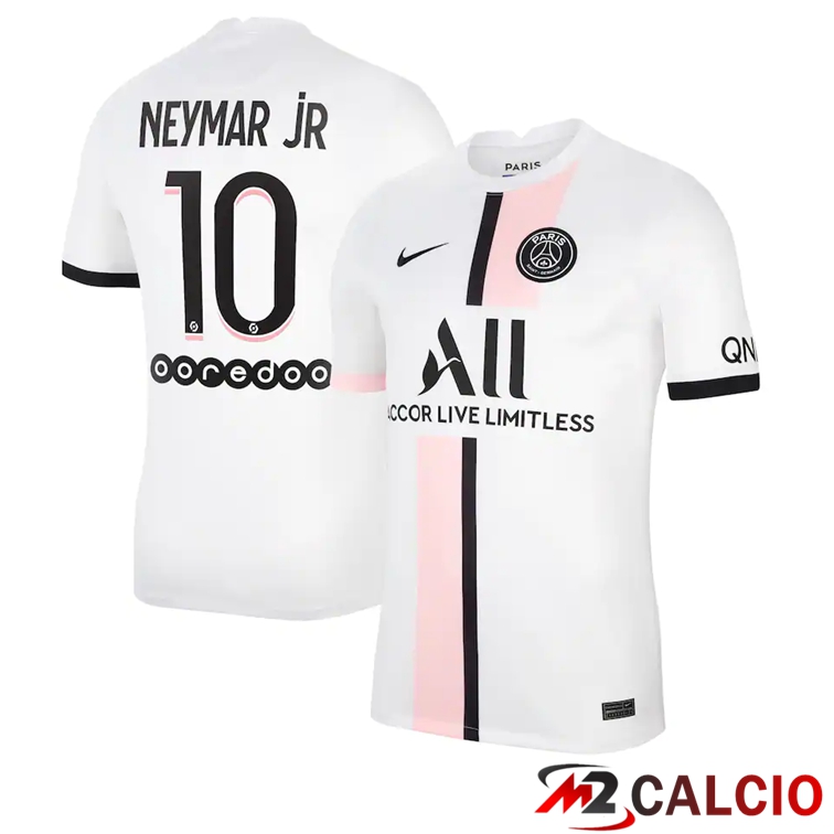 Maglia Paris PSG (NEYMAR JR 10) Seconda Bianco 2021/2022
