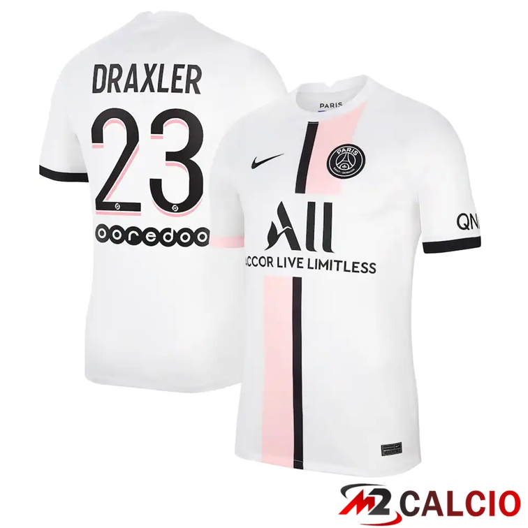 Maglia Paris PSG (Draxler 23) Seconda Bianco 2021/2022