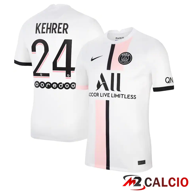 Maglia Paris PSG (Kehrer 24) Seconda Bianco 2021/2022