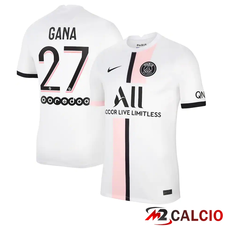 Maglia Paris PSG (Gana 27) Seconda Bianco 2021/2022