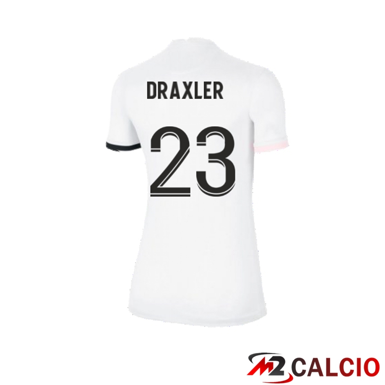 Maglia Paris PSG（Draxler 23）Donna Seconda Bianco 2021/2022