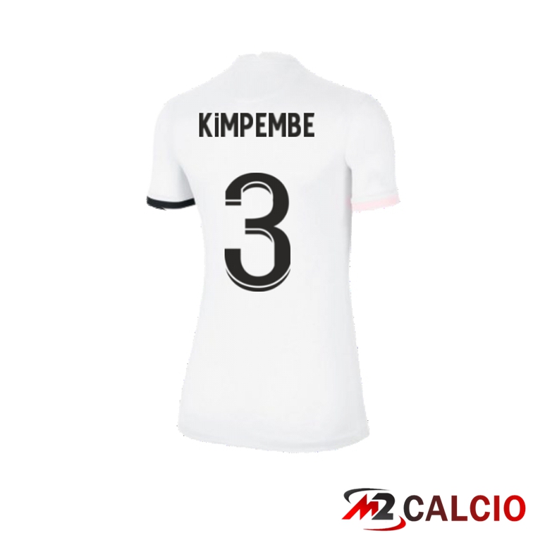 Maglia Paris PSG（Kimpembe 3）Donna Seconda Bianco 2021/2022