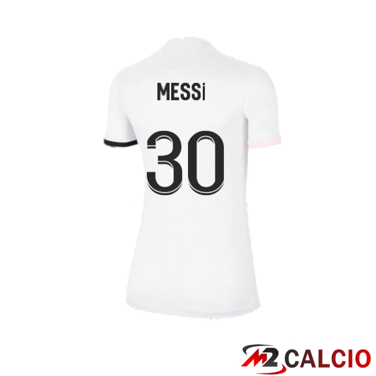 Maglia Paris PSG（Messi 30）Donna Seconda Bianco 2021/2022