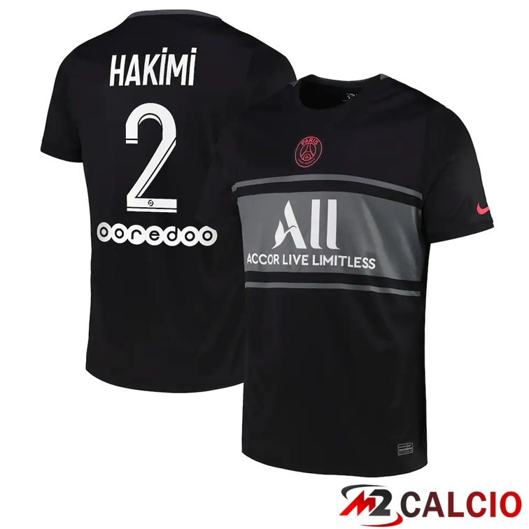 Maglia Paris PSG (Hakimi 2) Terza Nero 2021/2022
