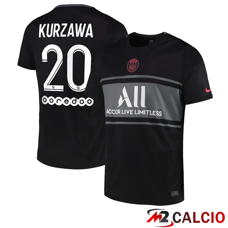 Maglia Paris PSG (Kurzawa 20) Terza Nero 2021/2022