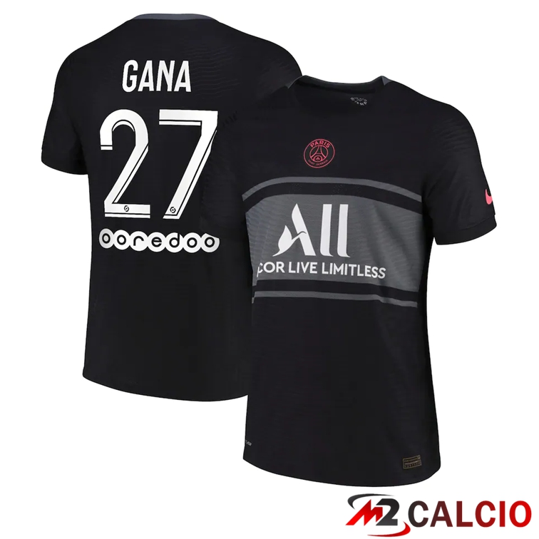 Maglia Paris PSG (Gana 27) Terza Nero 2021/2022