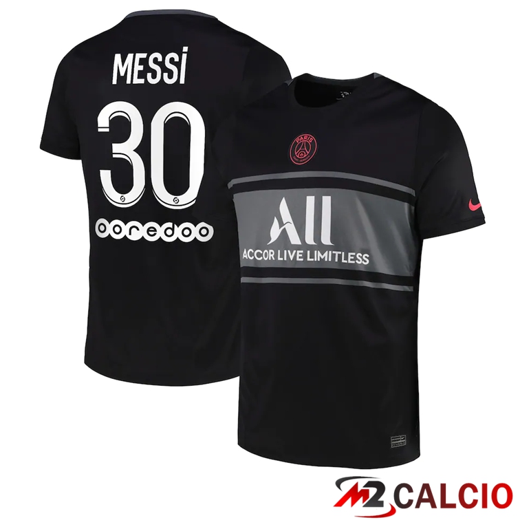 Maglia Paris PSG (MESSI 30) Terza Nero 2021/2022