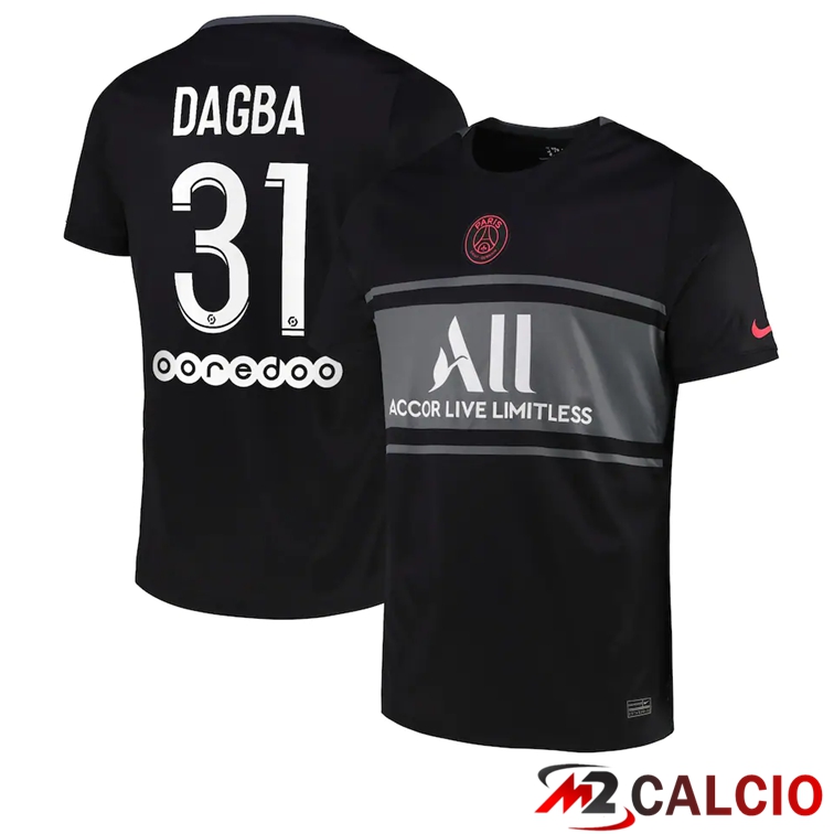 Maglia Paris PSG (Dagba 31) Terza Nero 2021/2022